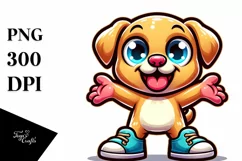 Colorful Labrador Retriever Standing PNG Product Image 3