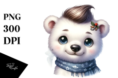 Cute Baby Polar Bear PNG Product Image 1