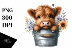 Cute Baby Monkey with Flowers, Transparent PNG Product Image 1