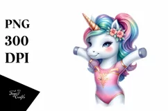 Colorful Leotard Unicorn PNG Product Image 3