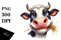 Goofy Cow Clipart Product Image 1
