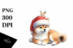 Shiba Inu Christmas PNG Product Image 3