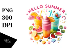 Colorful Frozen Drink Island PNG Product Image 1