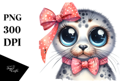 Expressive Seal Watercolor Element Product Image 1