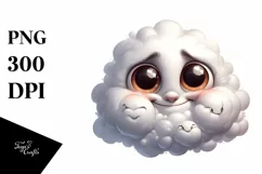 Funny Baby Cloud Portrait, PNG Product Image 3