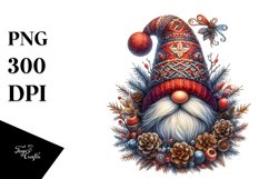 Vibrant Winter Gnome PNG Product Image 1