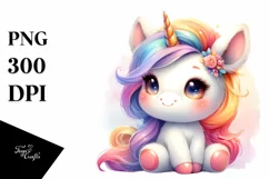 Cute Unicorn in Pastel Colors | Clipart Product Image 3