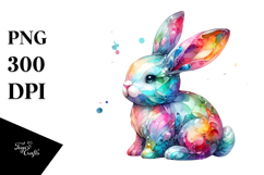 Colorful Bunny PNG Product Image 1