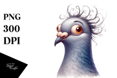 Funny Dove Portrait Clipart Product Image 1