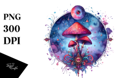 Magical Celestial Mushroom Tarot PNG Product Image 1
