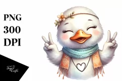 Washed Duck Love Sign | Sublimation Clipart Product Image 3