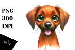 Happy Rhodesian Ridgeback Puppy, Watercolor PNG Product Image 1