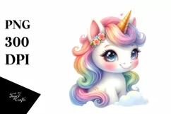 Cute Baby Unicorn | Sublimation | Clipart Product Image 1
