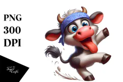 Cow with Bandana Adorning PNG Product Image 1