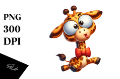 Expressive Cute Giraffe PNG Product Image 1
