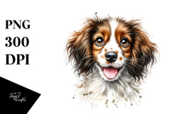 Happy Brittany Baby, Watercolor PNG Product Image 1