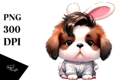 Cute Saint Bernard with Big Head PNG Product Image 1