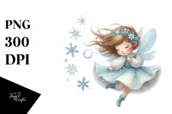 Whimsical Small Cute Fairy Tumbling in the Wind PNG Product Image 3