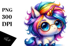 Cute Unicorn Drawing, Transparent PNG Product Image 1
