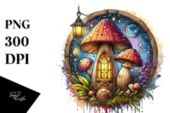 Wooden Small Stained Mushroom PNG Product Image 1