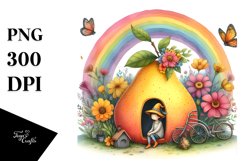 Fairy House | Fruit | Colorful Flowers | Clipart Product Image 1