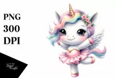 Colorful Baby Unicorn, Dancer |Clipart Product Image 1