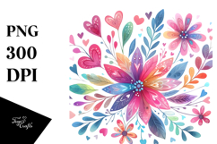Boho Flower Heart PNG Product Image 1