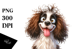 Happy English Springer Spaniel Puppy, Watercolor PNG Product Image 1