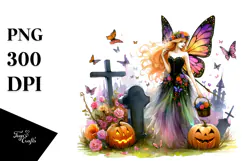 Vibrant Fairy Halloween | Colorful Watercolor Product Image 1