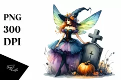 Vibrant Fairy Halloween | Colorful Watercolor Product Image 3