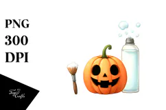 Funny Jack-O'-Lantern Watercolor Image PNG Product Image 1