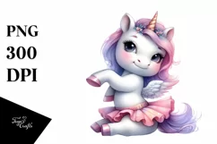 Colorful Baby Unicorn, Dancer |Clipart Product Image 3