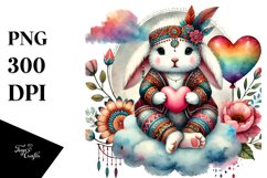 Baby Bunny on Cloud PNG Product Image 1