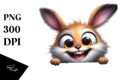 Crazy Rabbit with Popping Eyes | Funny Watercolor Product Image 1
