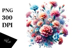 Abstract Small Carnation Frame | Clipart Product Image 1