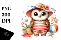 Baby Owl Beachwear PNG Product Image 1