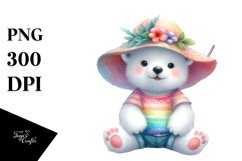 Digital Painting Baby Polar Bear PNG Product Image 1