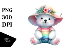 Digital Painting Baby Polar Bear PNG Product Image 1