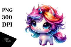 Expressive Baby Unicorn PNG Product Image 1