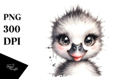 Cute Energetic Baby Swan PNG Product Image 1