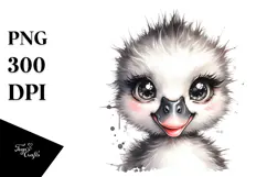 Cute Energetic Baby Swan PNG Product Image 1