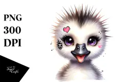 Cute Baby Swan Punk PNG Product Image 1