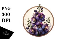 Detailed Wooden Stained Delphinium | Clipart Product Image 1