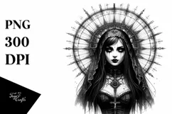 Detailed Gothic Girl PNG Product Image 1