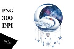 Vibrant Swan Watercolor Clipart Product Image 3