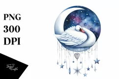 Vibrant Swan Watercolor Clipart Product Image 3