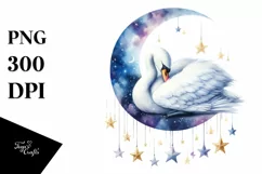 Vibrant Swan Watercolor Clipart Product Image 3