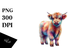 Urban Baby Highland Cow PNG Product Image 1