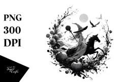 Simple Witch Digital Painting PNG Product Image 1