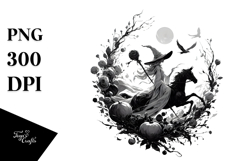 Simple Witch Digital Painting PNG Product Image 1